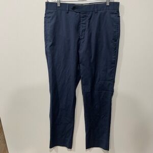 Brooks Brothers Regent Fit Navy Wool Blend Dress Pants Mens W34 L32